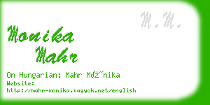 monika mahr business card